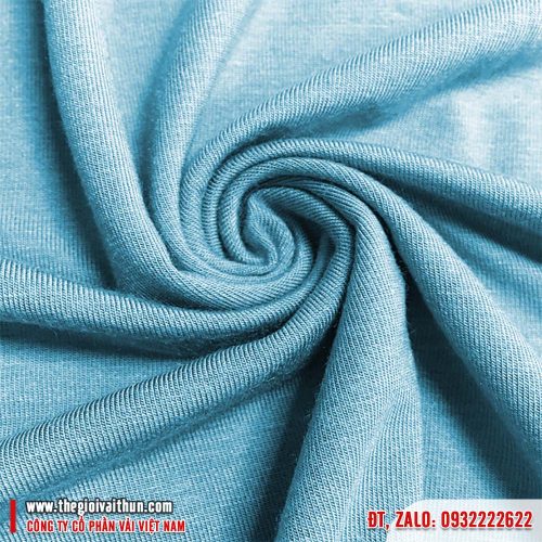 Vải thun Cotton 4 chiều – Xanh