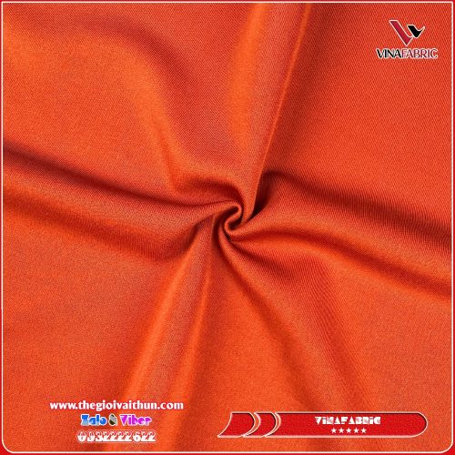 Vải Thun Poly 2 Da – Cam Ngói
