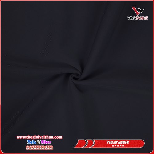 Vải Thun Poly 2 Da – Đen
