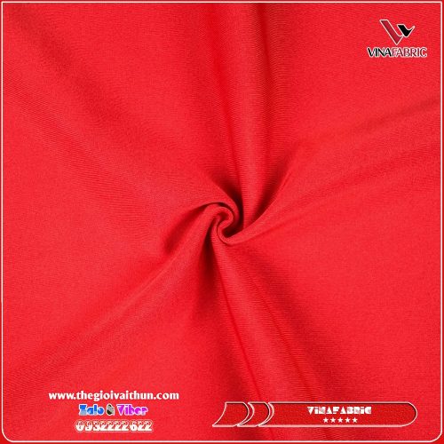 Vải Thun Poly 2 Da – Đỏ