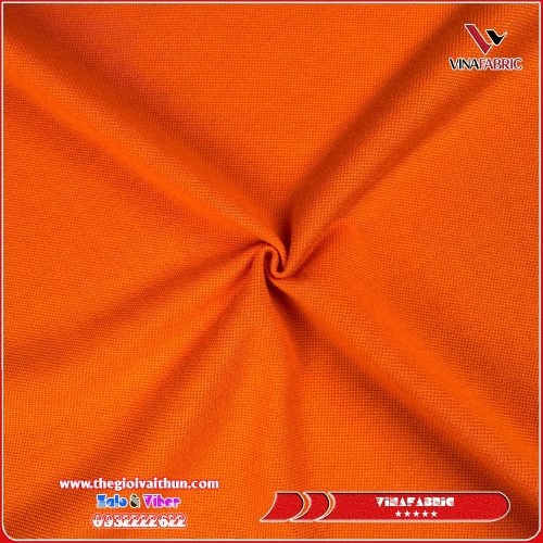 Vải Thun Cá Sấu Tici 65/35 – Cam Đậm