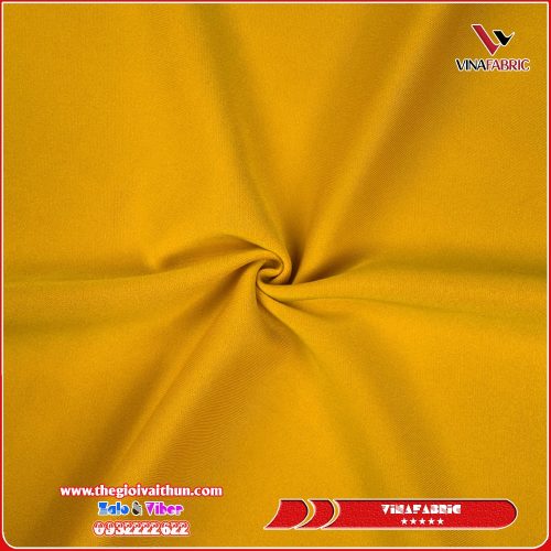 Vải Thun Poly 2 Da – Vàng Bò
