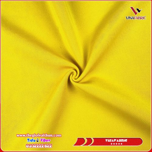 Vải Thun Poly 2 Da – Vàng Chanh