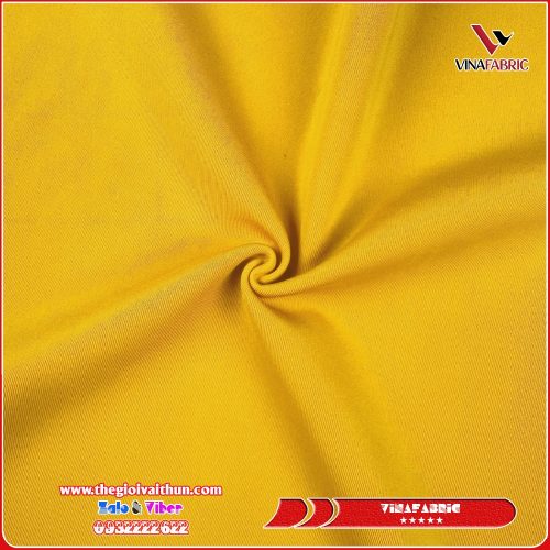 Vải Thun Poly 2 Da – Vàng Cúc
