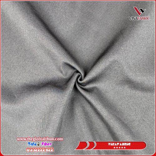 Vải Thun Poly 2 Da – Xám Chì