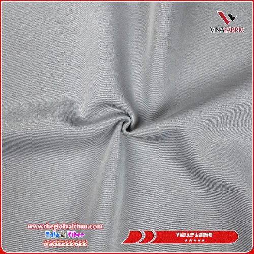 Vải Thun Poly 2 Da – Xám Sáng