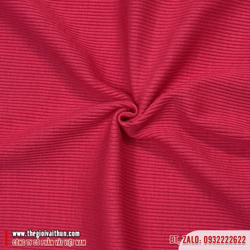 Vải thun Bo gân PE – Đỏ