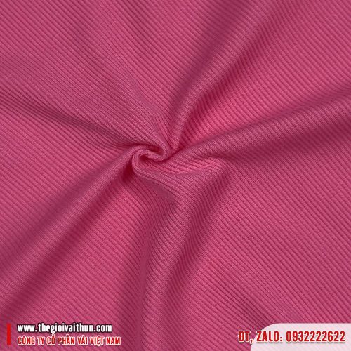 Vải thun Bo gân PE – Sen