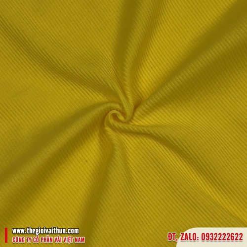 Vải thun Bo gân PE – Vàng Chanh